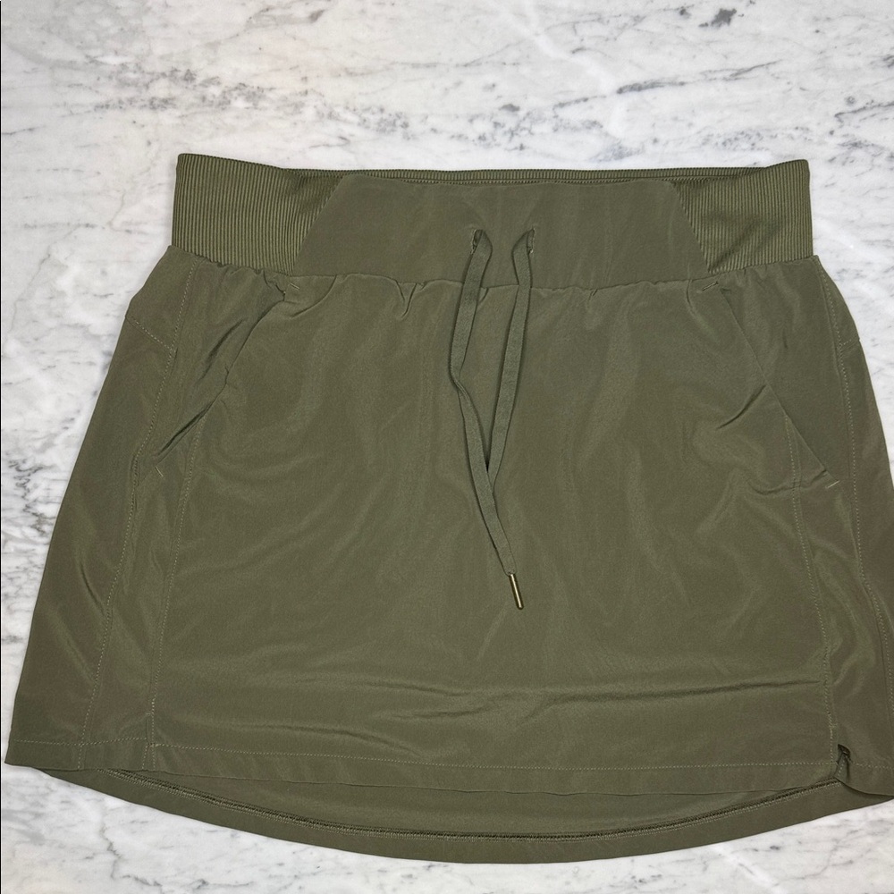 Olive Green Athletic Skirt with Built in Shorts Sz S